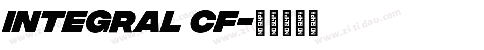 integral CF字体转换
